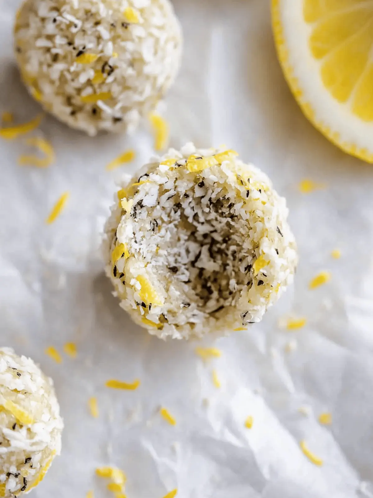Zesty Lemon Bliss Balls: A Refreshing Homemade Treat! 2 Lemon Bliss Balls