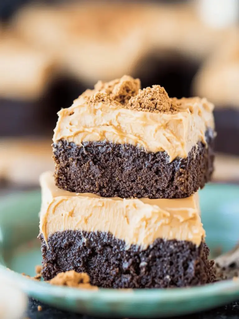 Cookie Butter Brownies with Cookie Butter Frosting