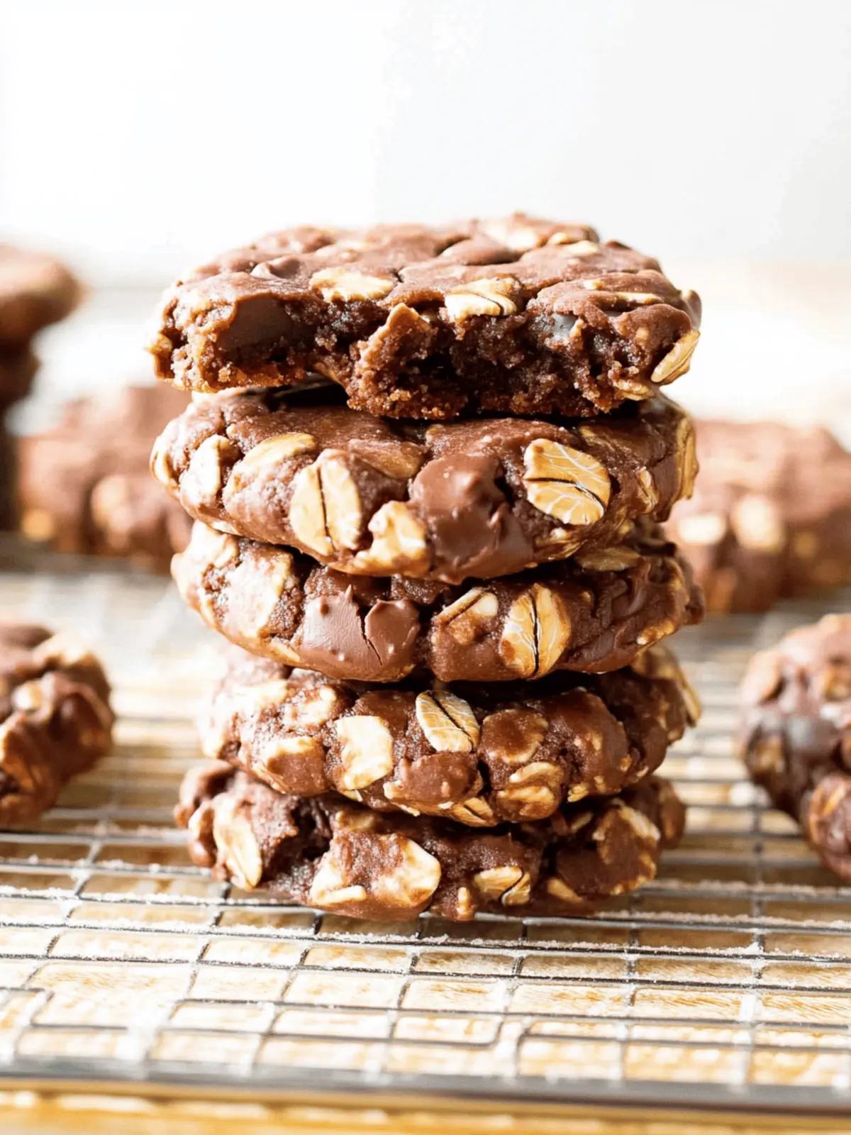 No Bake Chocolate Oatmeal Cookies (Healthy)