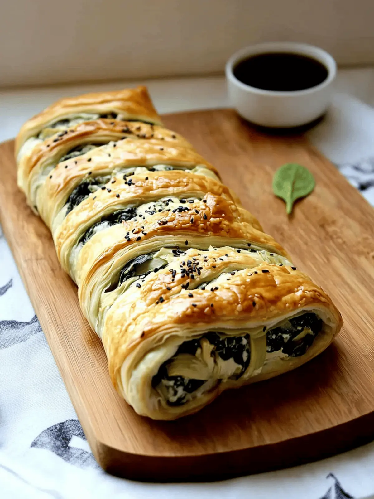 Spinach & Artichoke Puff Pastry Braid