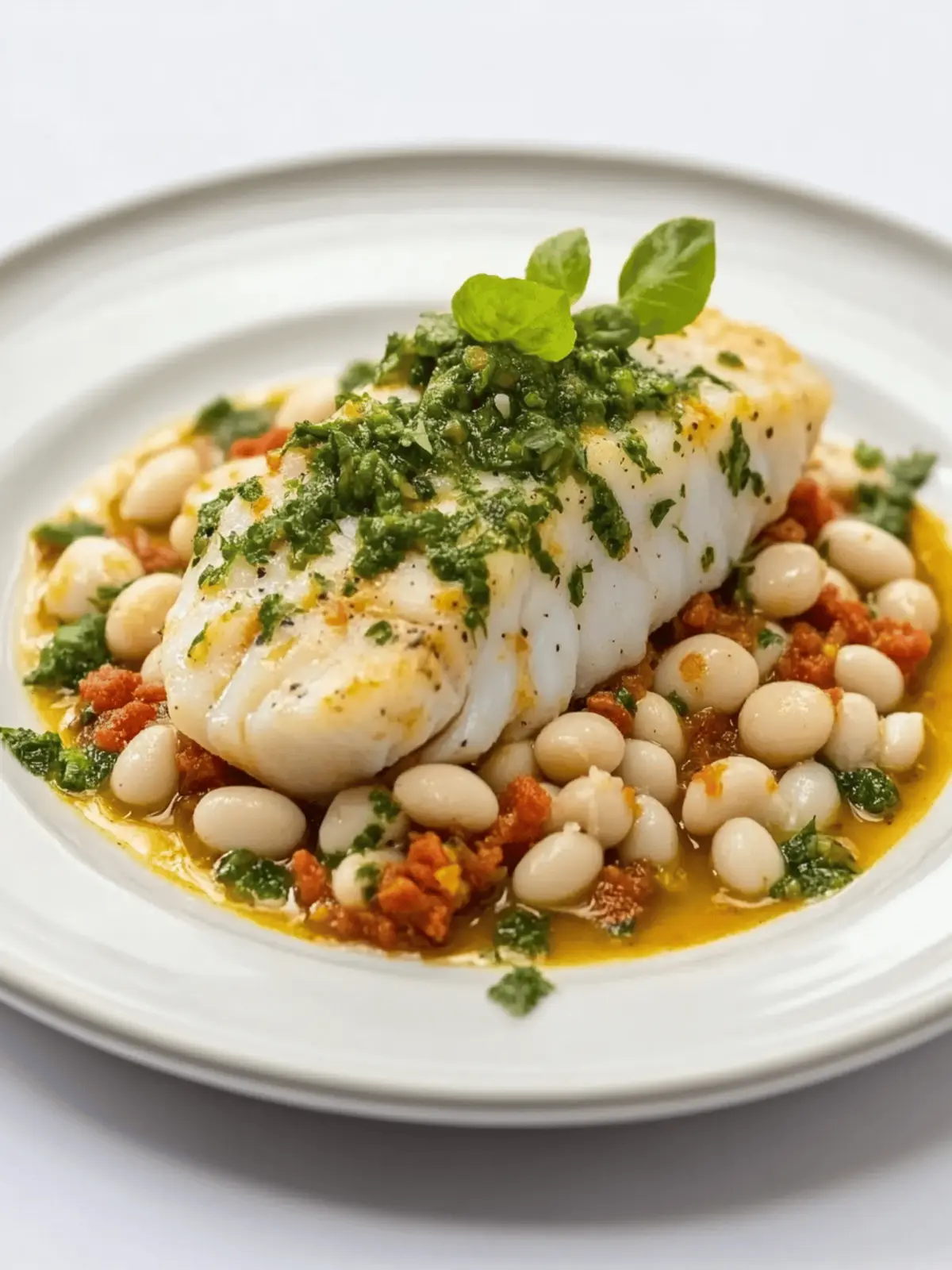 Cod With Chorizo And White Beans