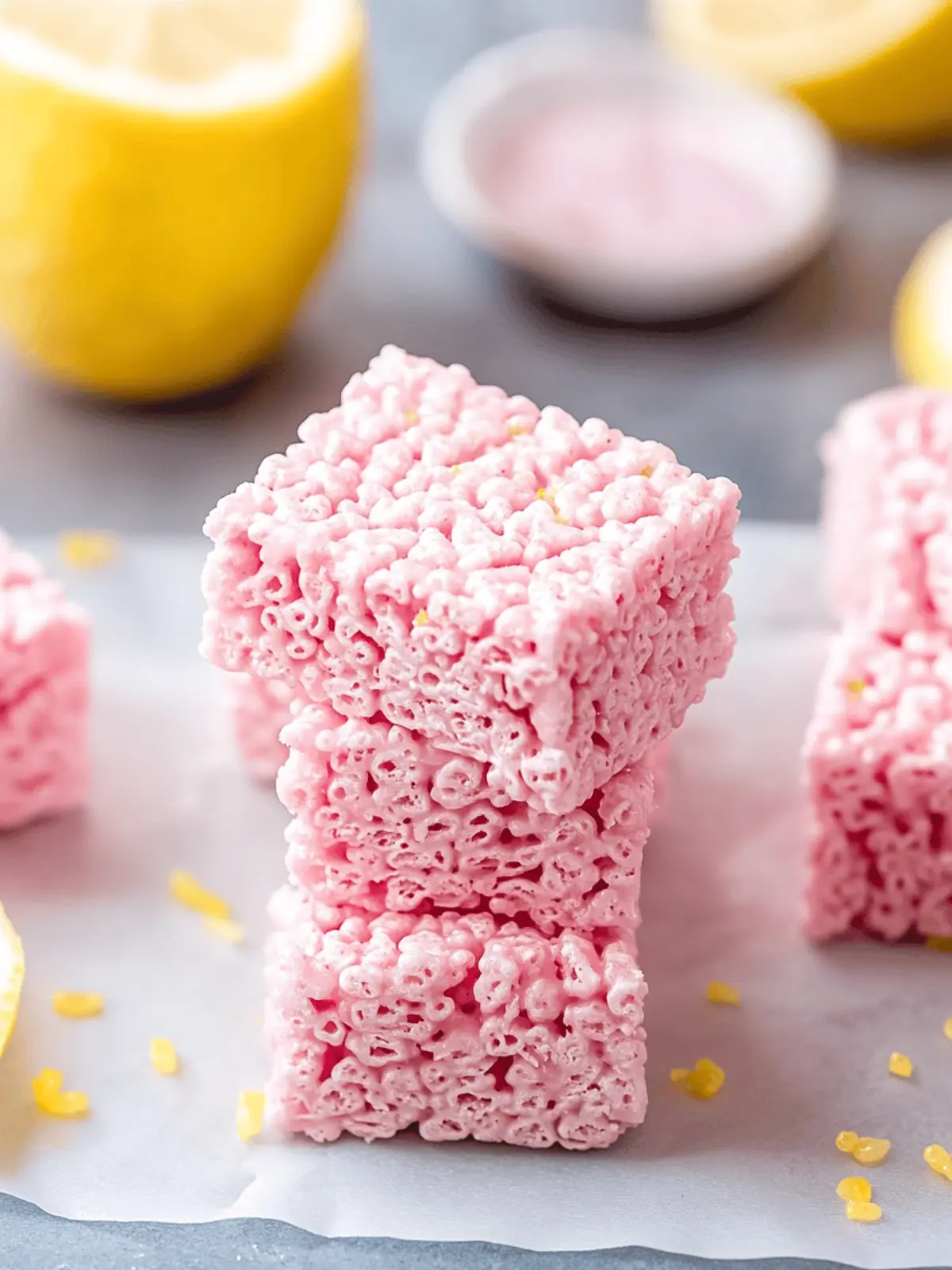 Pink Lemonade Rice Krispie Treats for a Refreshing Snack 2 Pink Lemonade Rice Krispie Treats