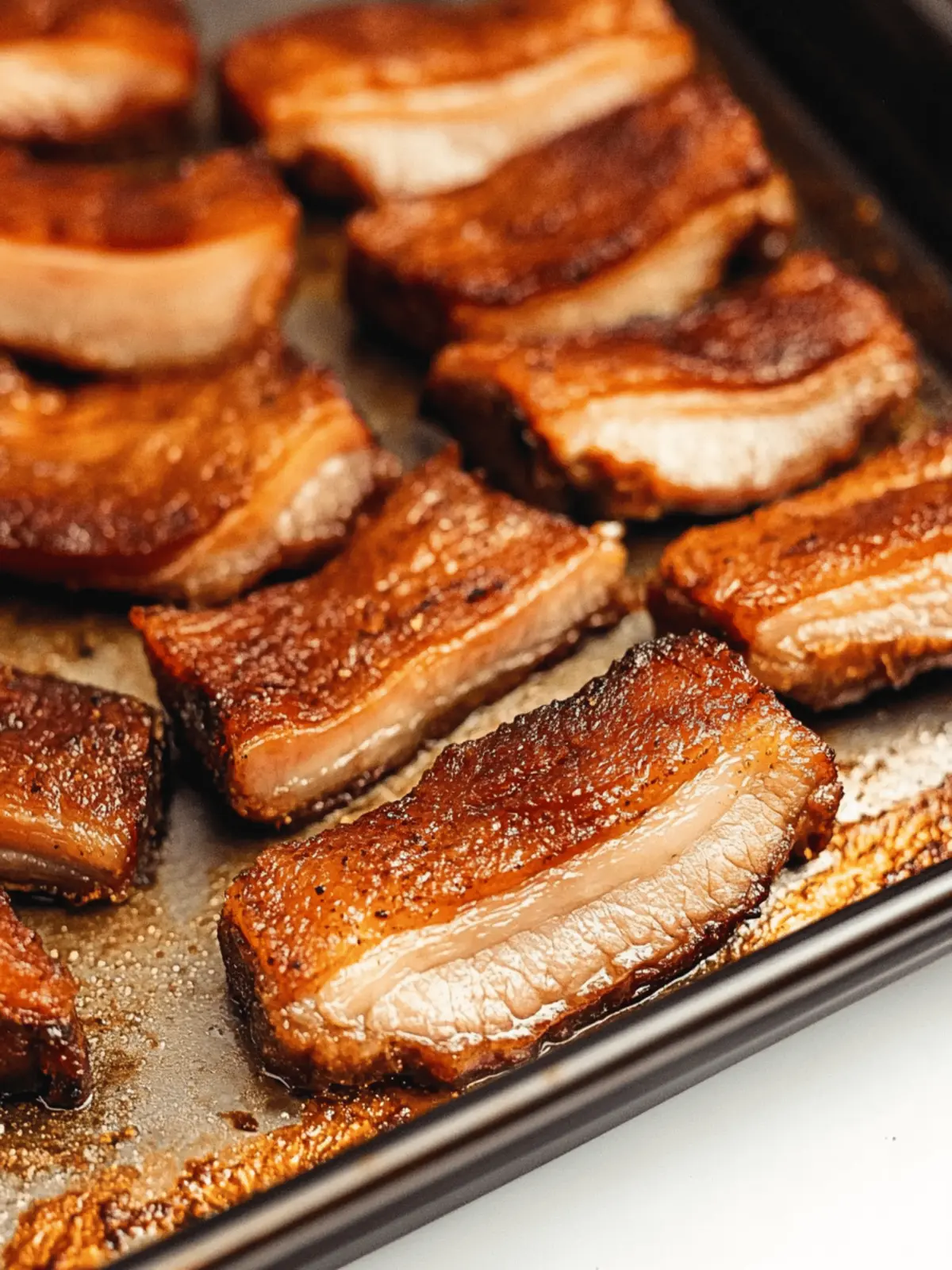 Oven Baked Pork Belly Slices