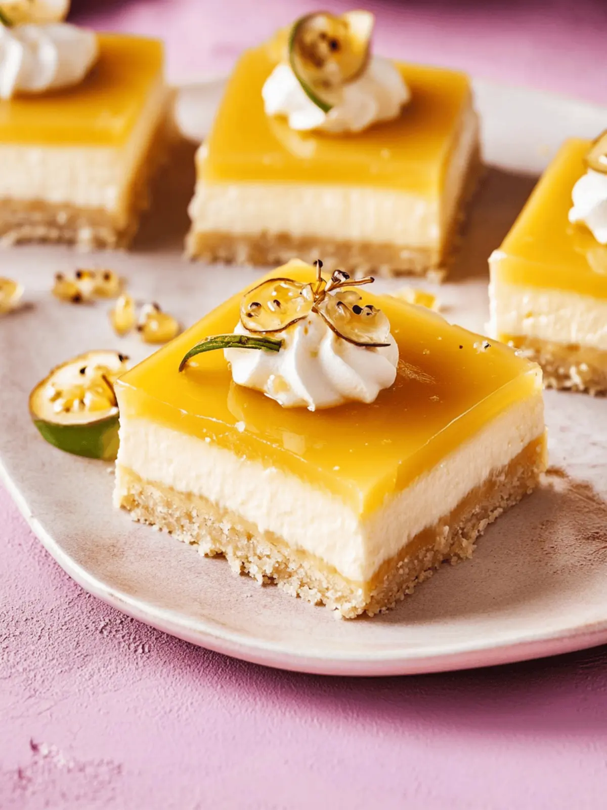 Dreamy Lilikoi Cheesecake Bars