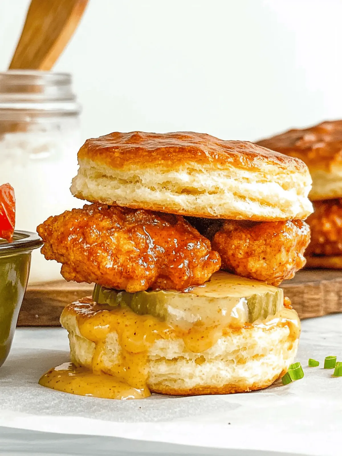 Spicy Chicken Biscuit Sandwich