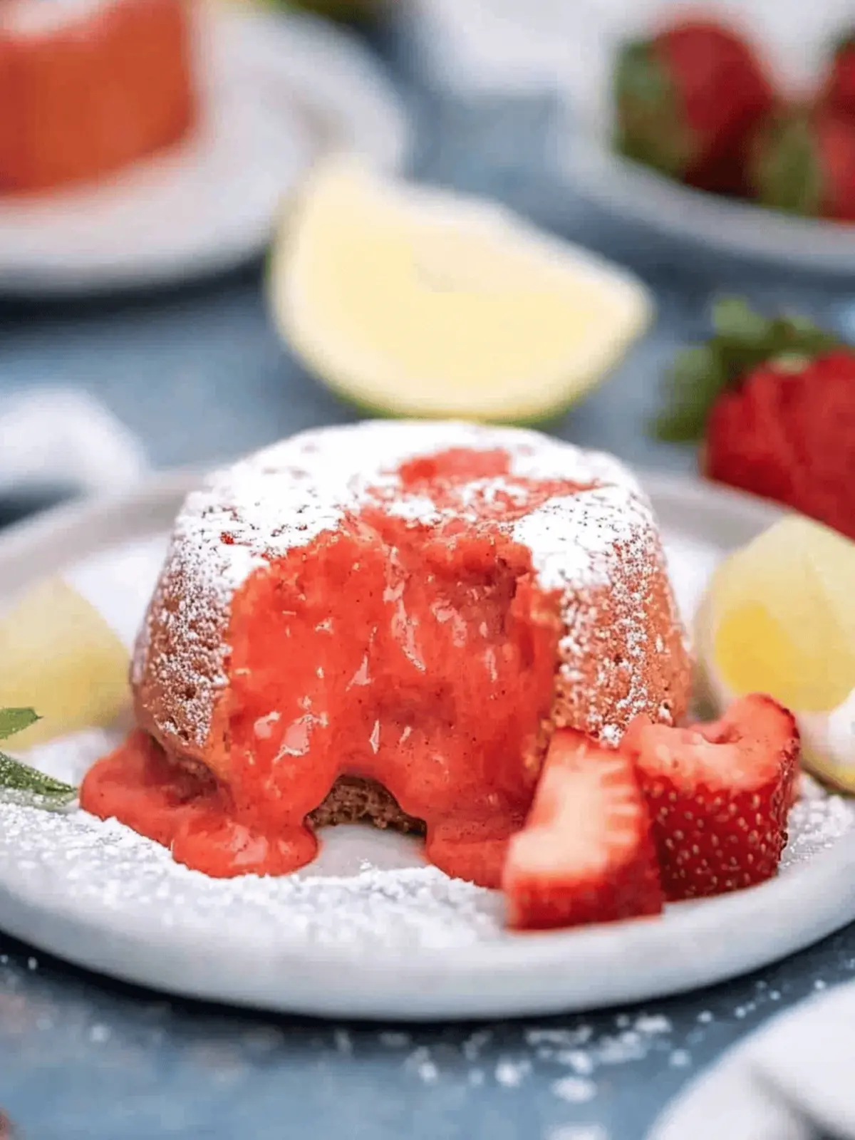 Strawberry Lava Cakes