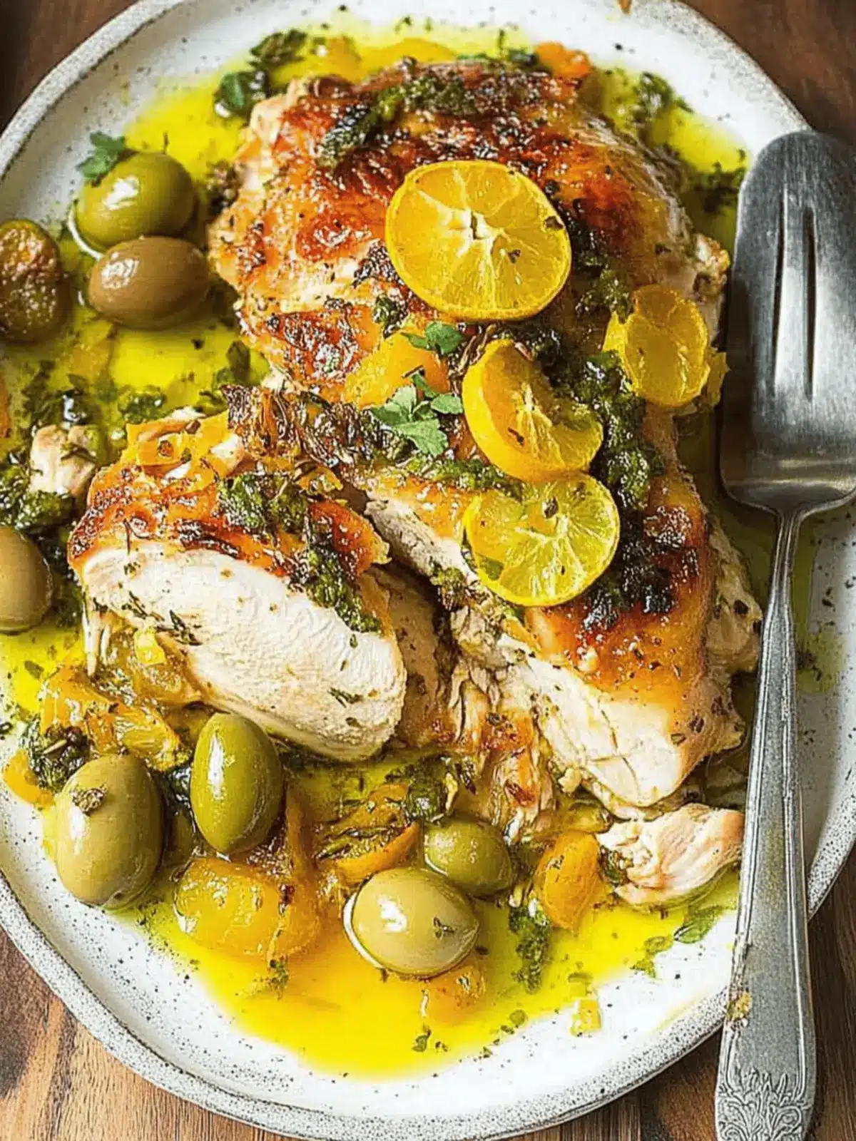 Herb Roasted Chicken with Warm Olives and Citrus