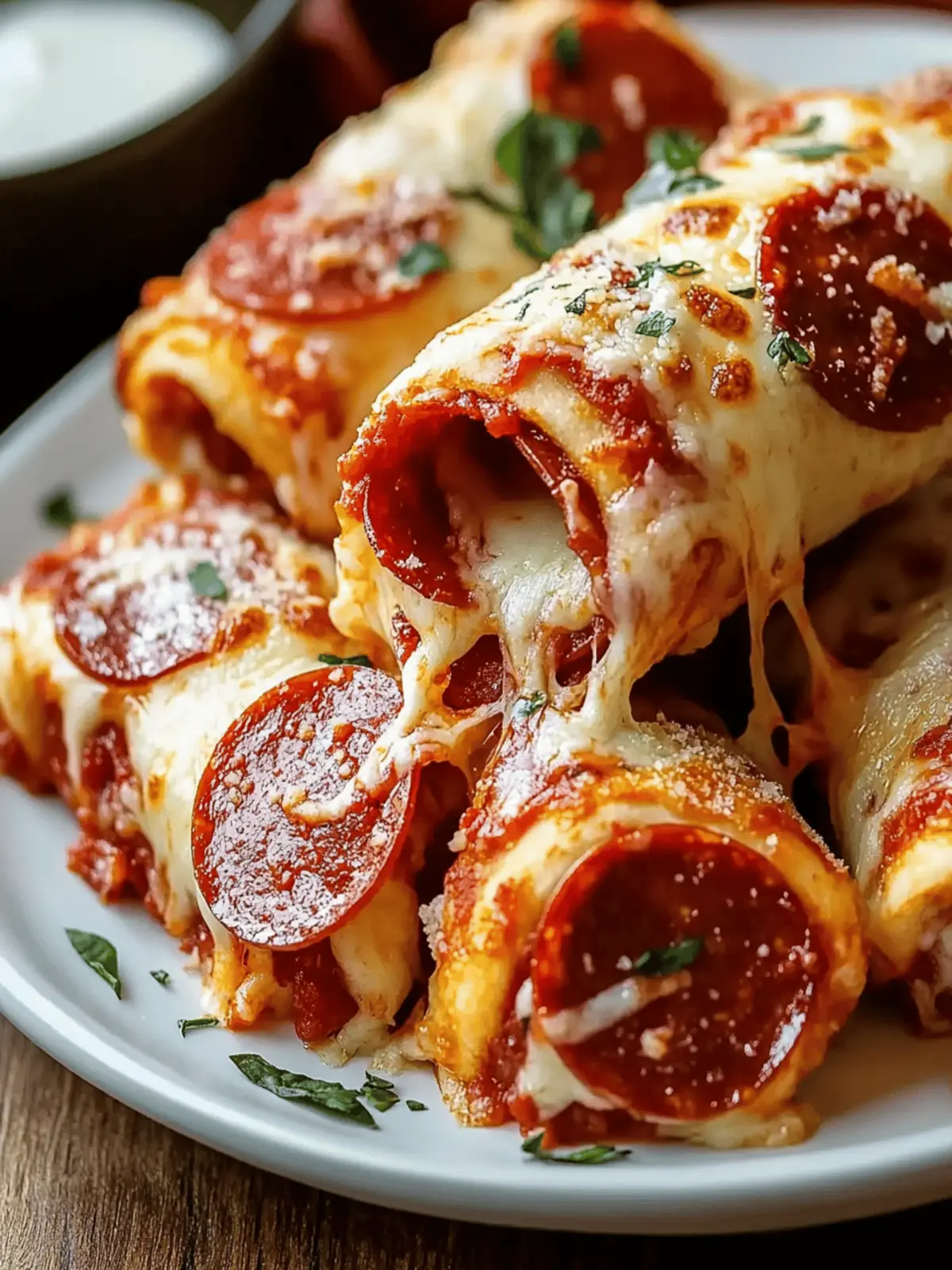 Cheesy Pepperoni Pizza Roll-Ups
