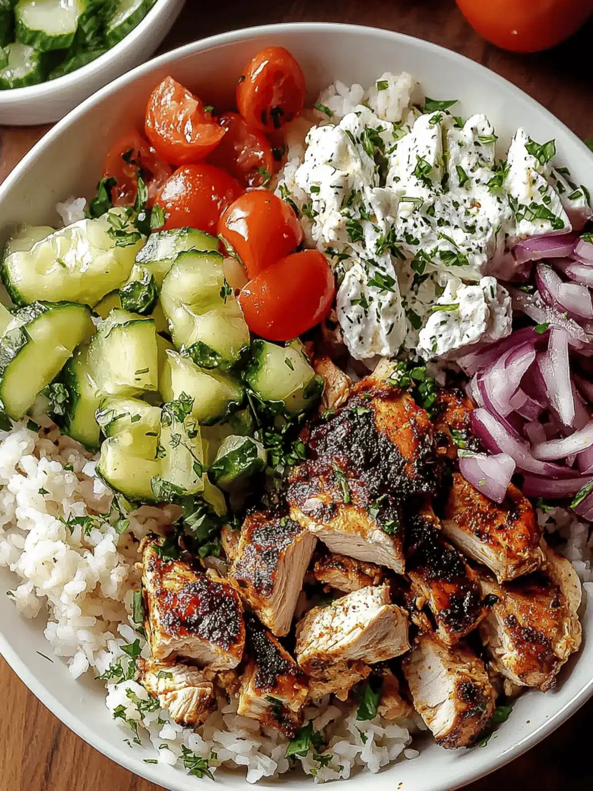 Greek Chicken Gyro Bowls