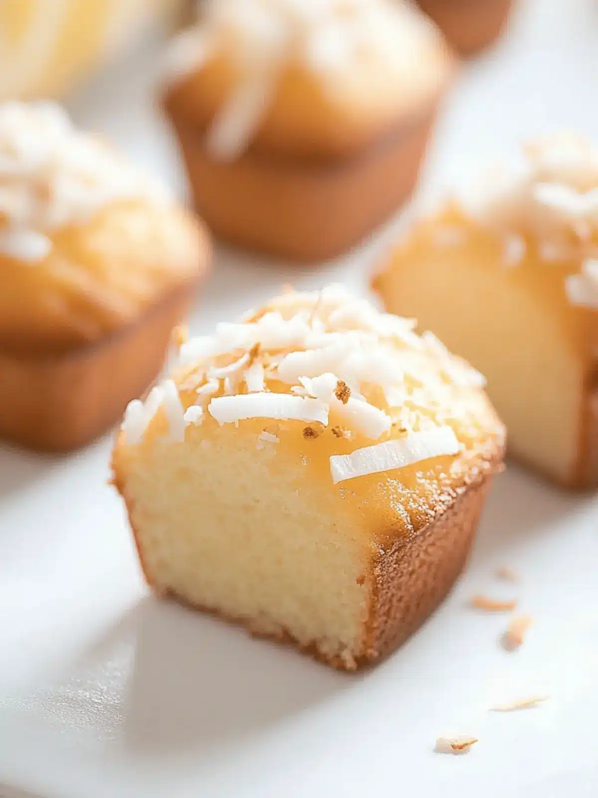 Mini Lemon Coconut Loaf Cakes