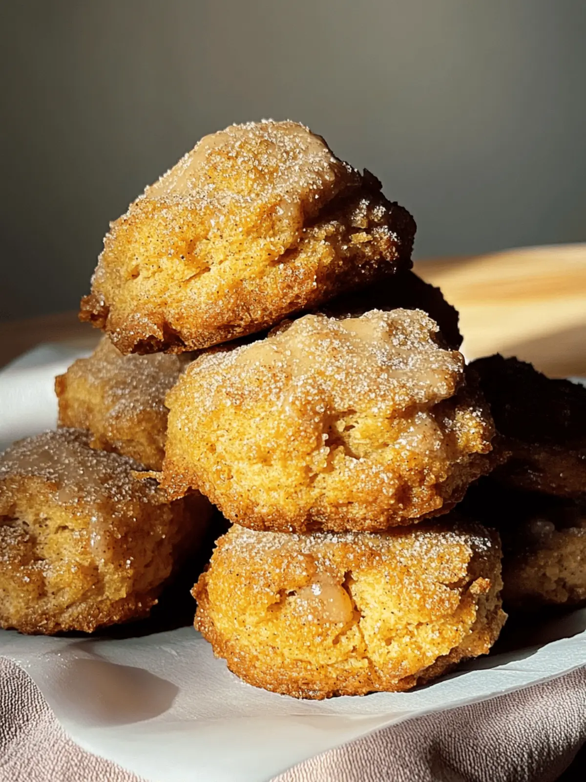 Cinnamon Crunch Pumpkin Cathead Biscuits with Whipped Maple Butter