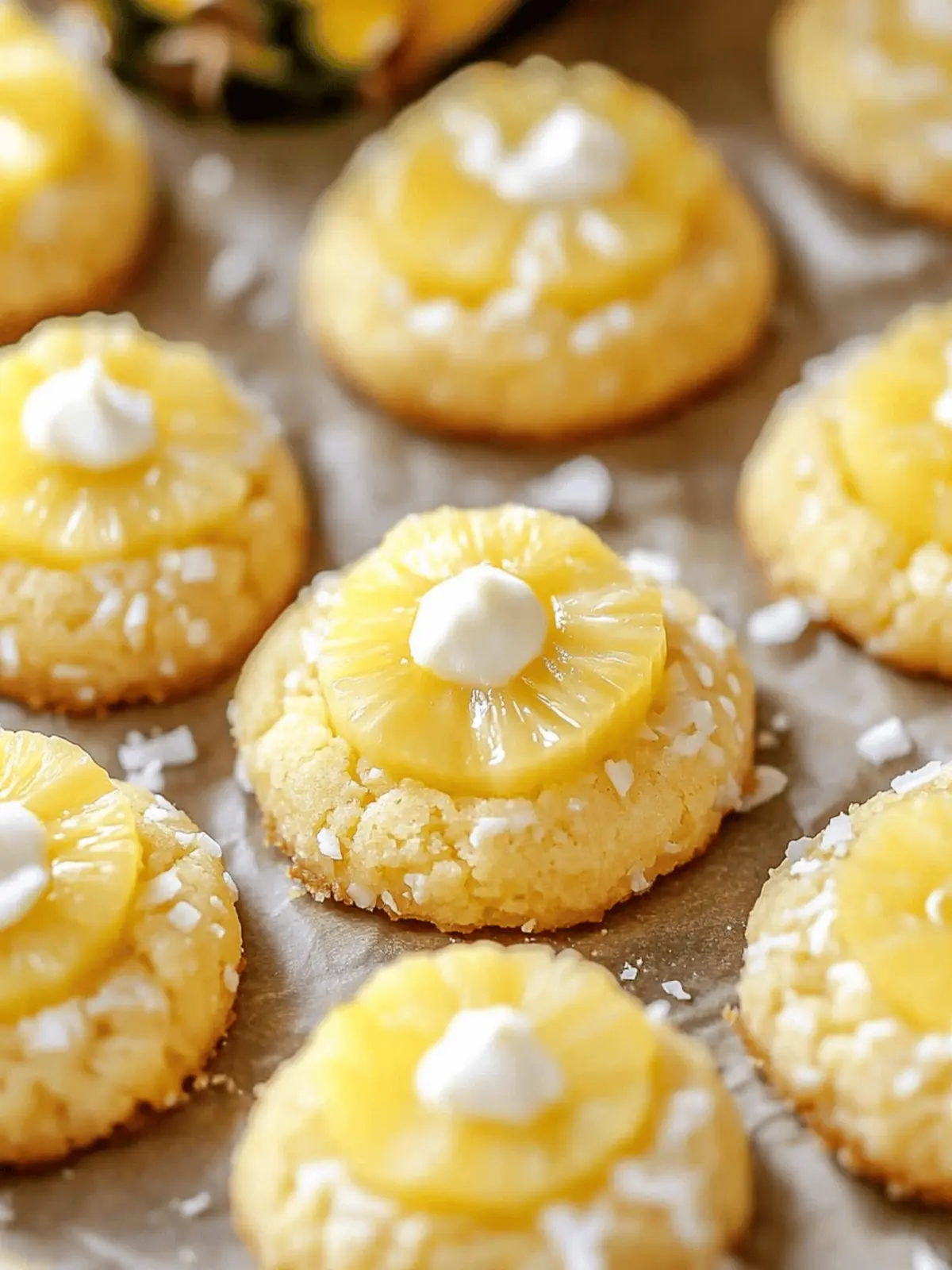Easy Hawaiian Pineapple Coconut Thumbprint Cookies