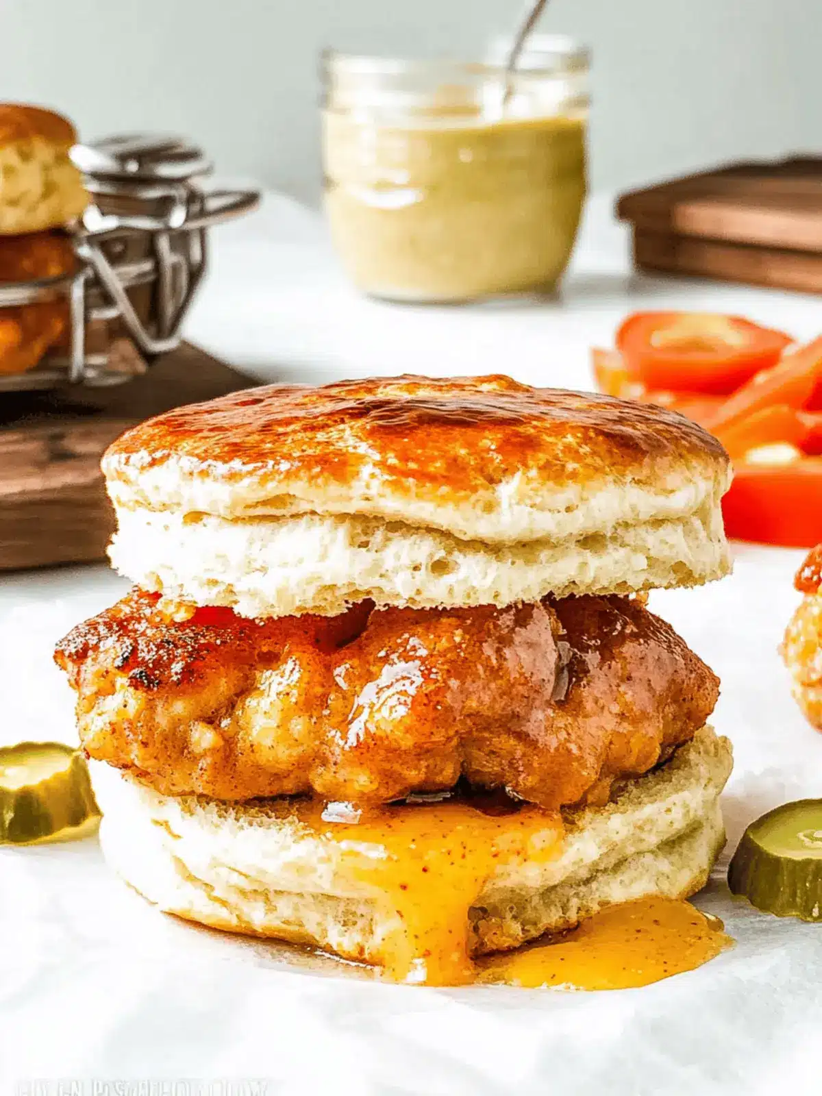 Spicy Chicken Biscuit Sandwich