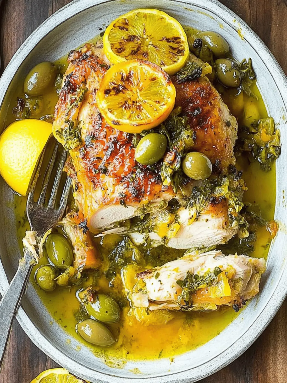 Herb Roasted Chicken with Warm Olives and Citrus