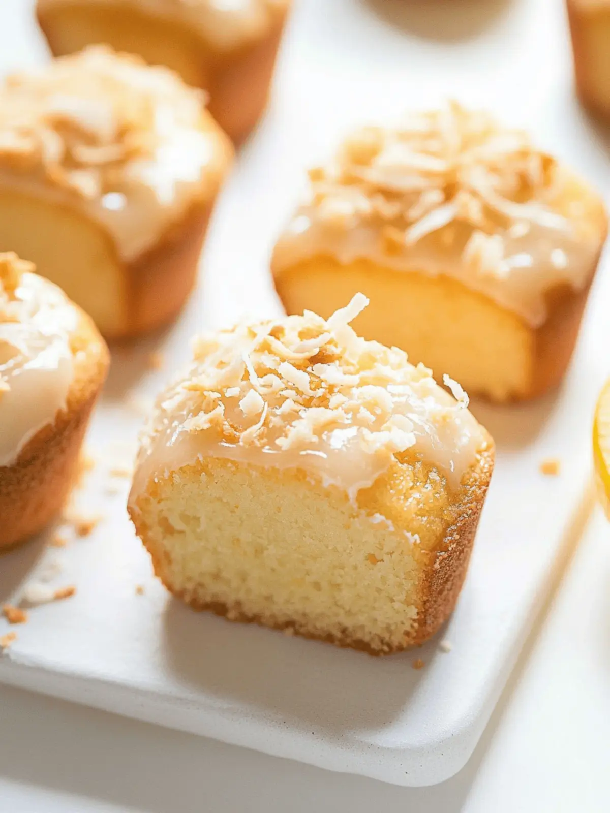 Mini Lemon Coconut Loaf Cakes
