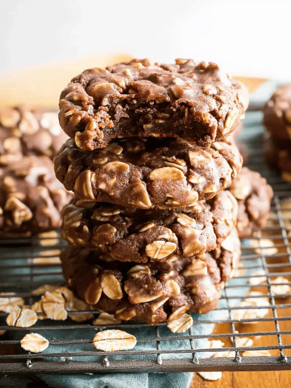 No Bake Chocolate Oatmeal Cookies (Healthy)