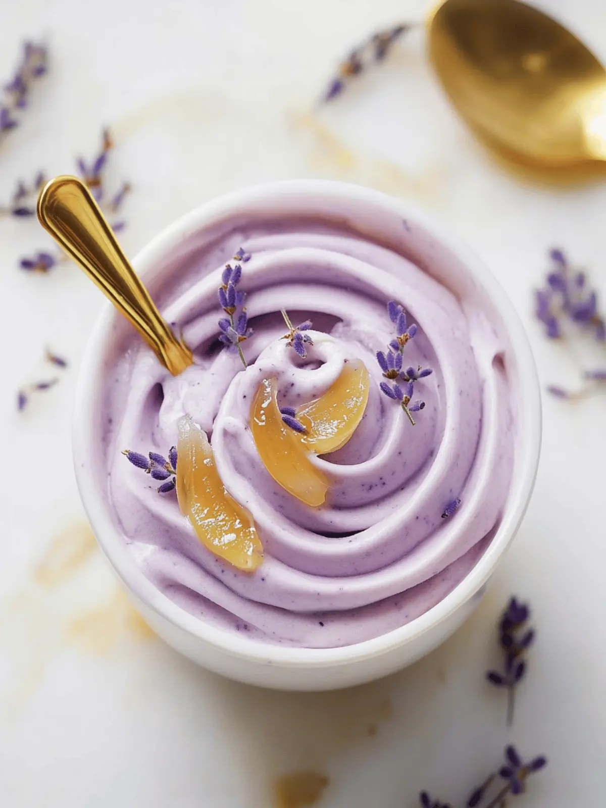 Honey Lavender Frozen Yogurt