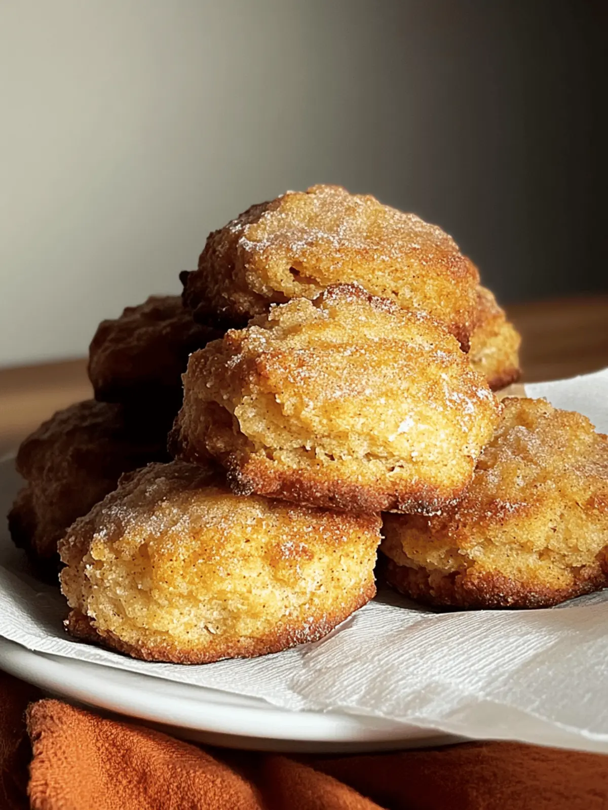 Cinnamon Crunch Pumpkin Cathead Biscuits with Whipped Maple Butter