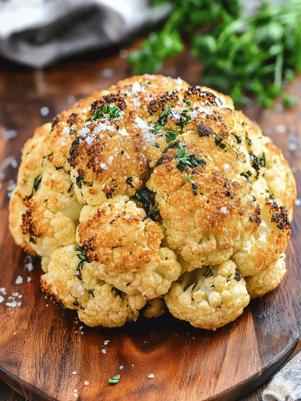 Savory Whole Roasted Cauliflower: A Perfect Fam-Bam Dish 2 Whole Roasted Cauliflower