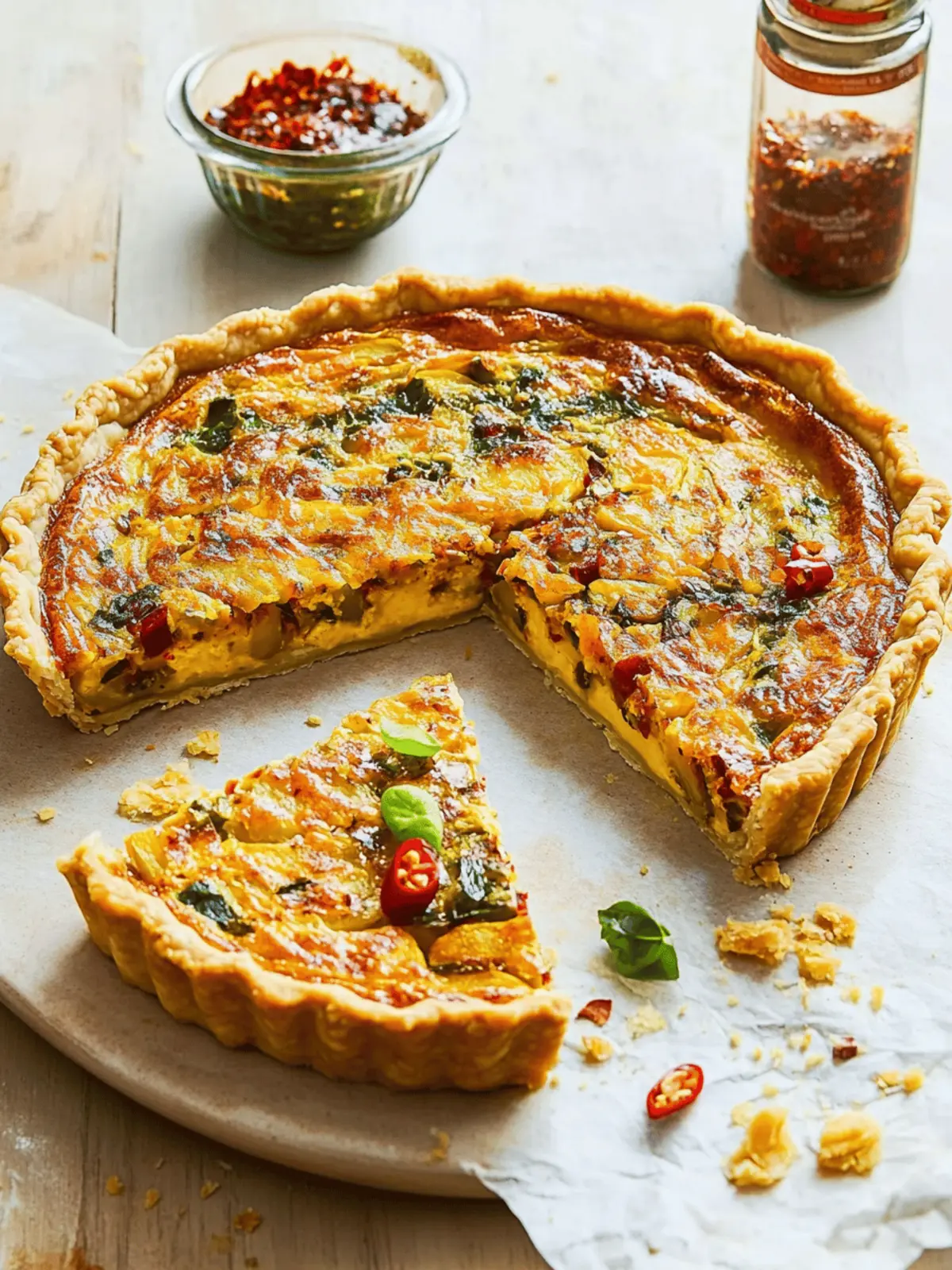 Crispy Chilli Potato Quiche: A Spicy Twist for Brunch Delight 3 Crispy Chilli Potato Quiche