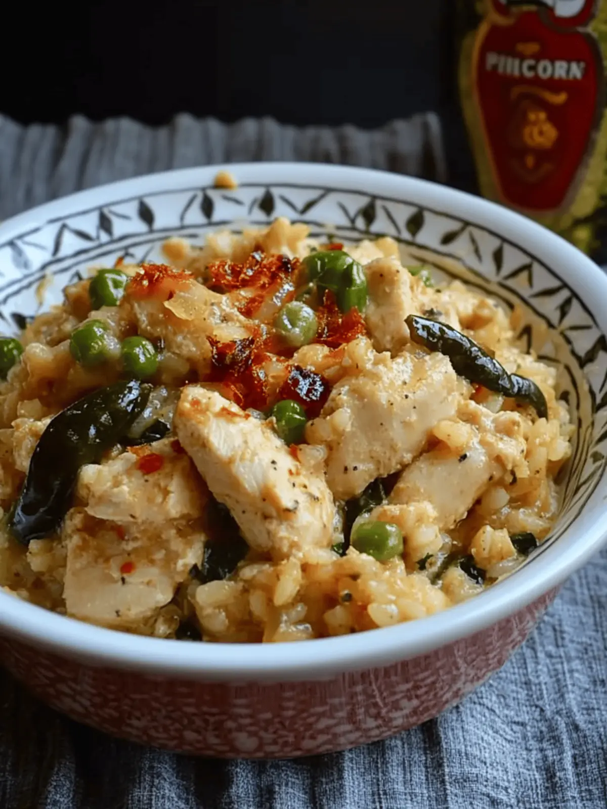 Spicy Chicken Poblano Ristto