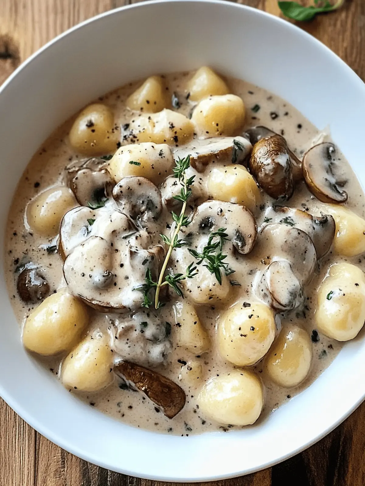Mushroom Gnocchi with Parmesan Cream Sauce