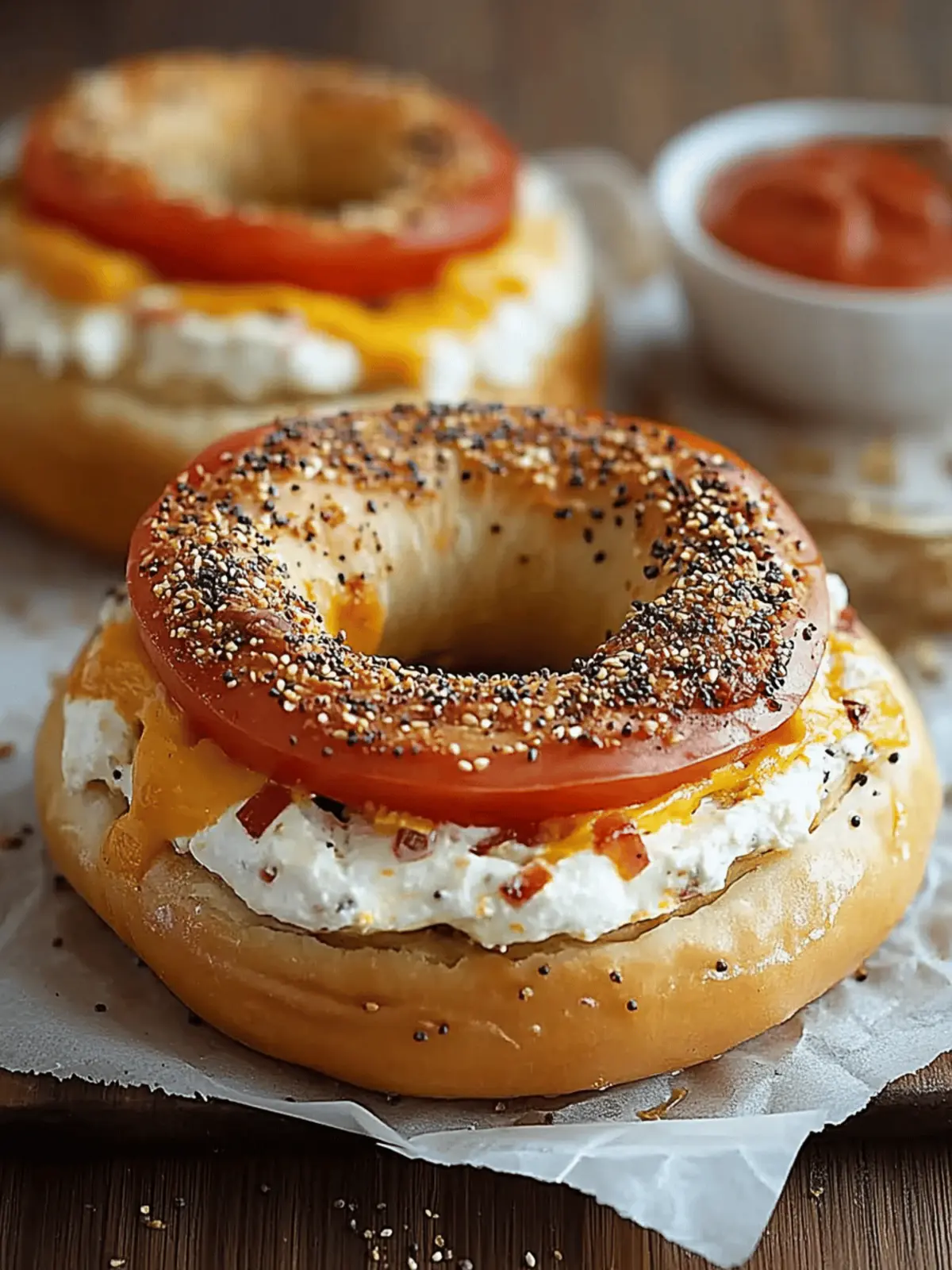 Easy Quiche Stuffed Bagels