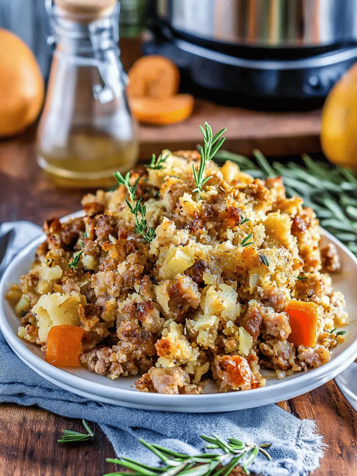 Slow Cooker Sausage Stuffing
