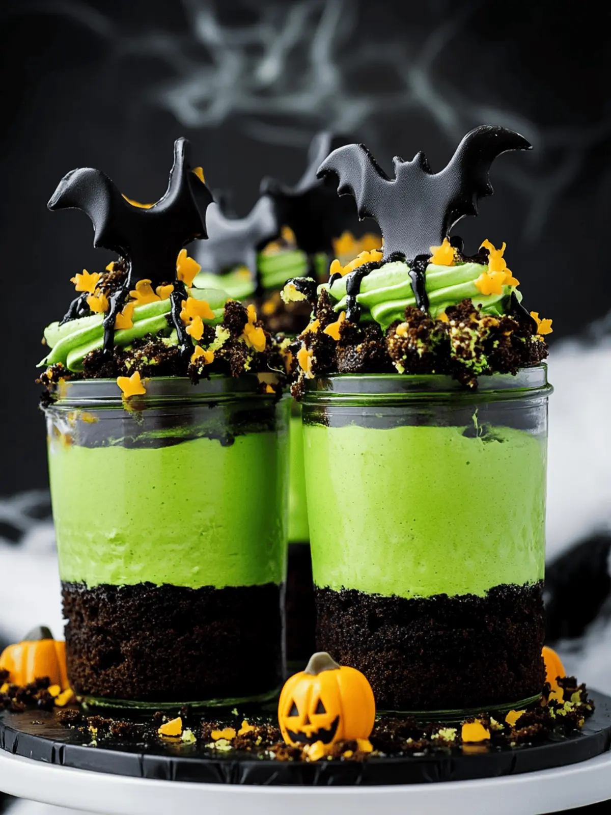 Witches Brew Halloween Cake Jars