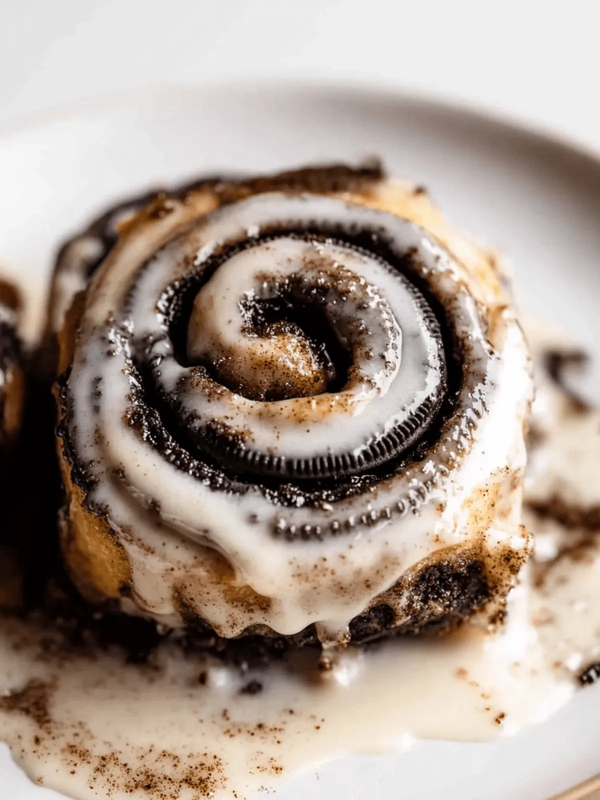 Oreo Cookies and Cream Cinnamon Rolls