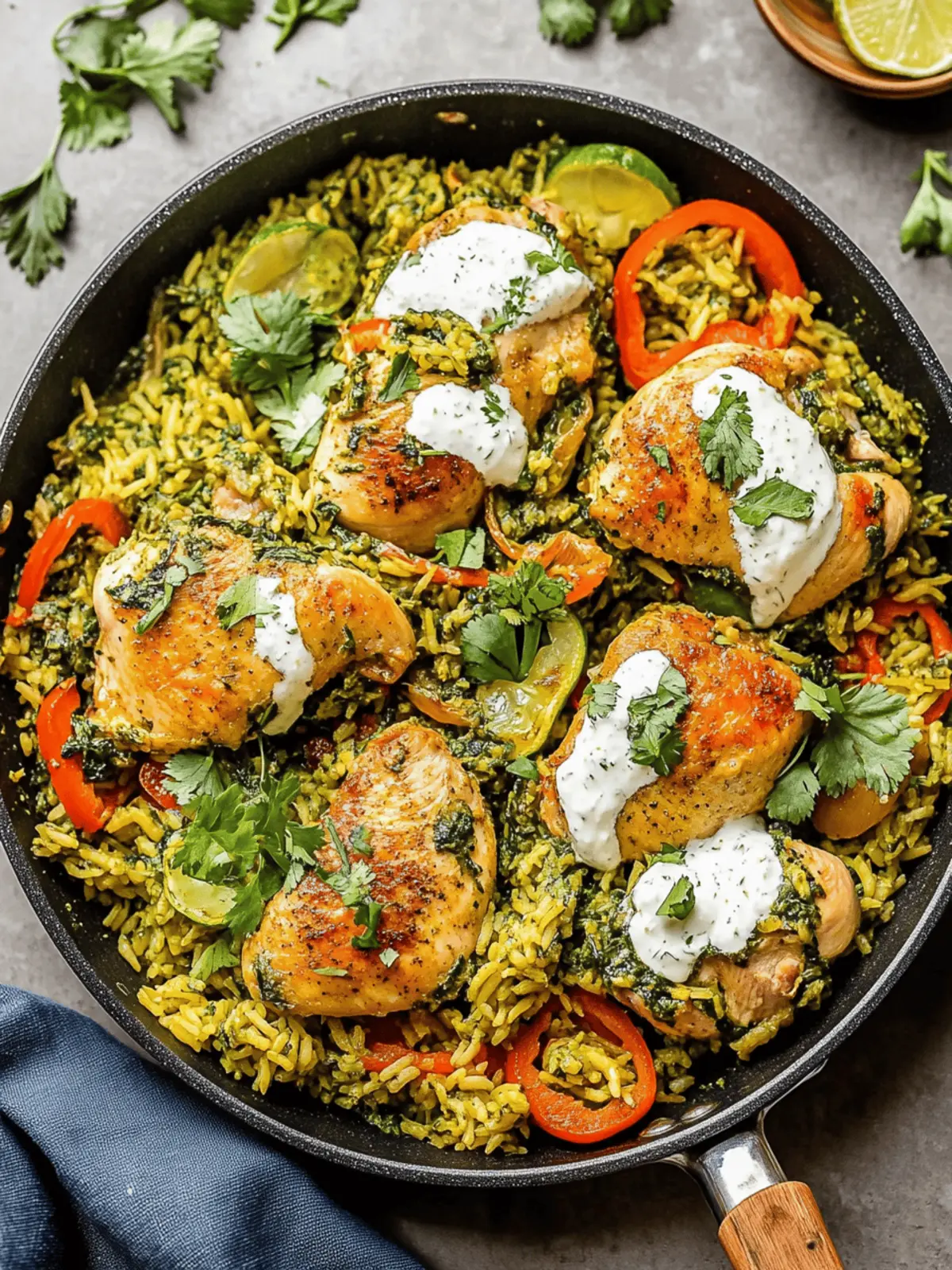 One Pan Green Chicken and Rice (Arroz con Pollo Verde)