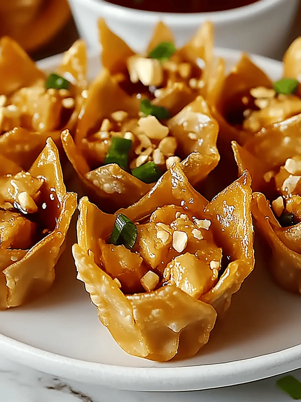 Crispy Chicken Wonton Cups