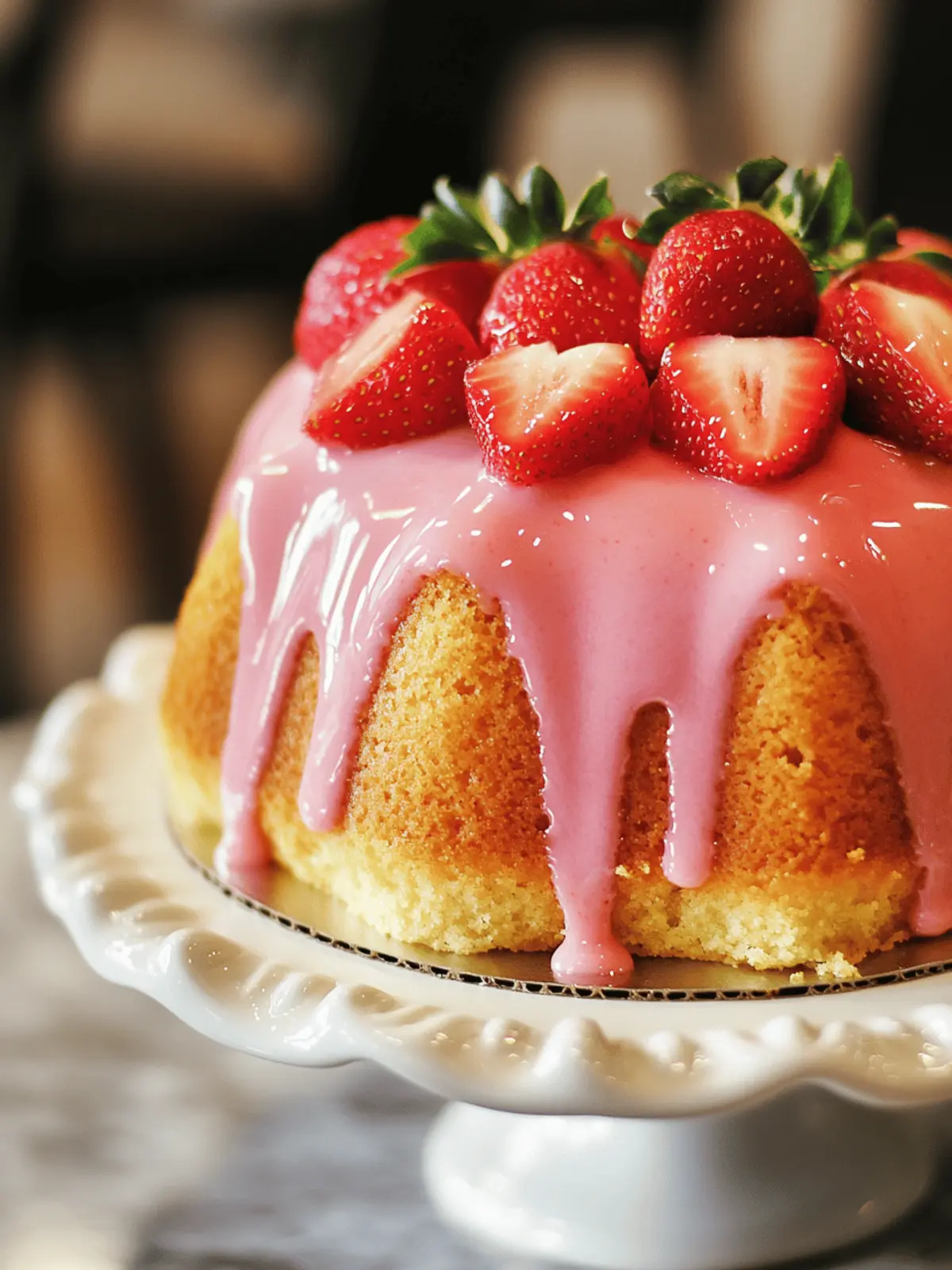 Irresistible Strawberry Pound Cake with Sweet Glaze Delight 2 Strawberry Pound Cake