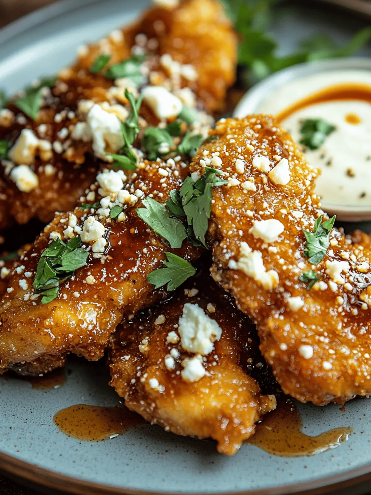 Crispy Hot Honey Feta Chicken