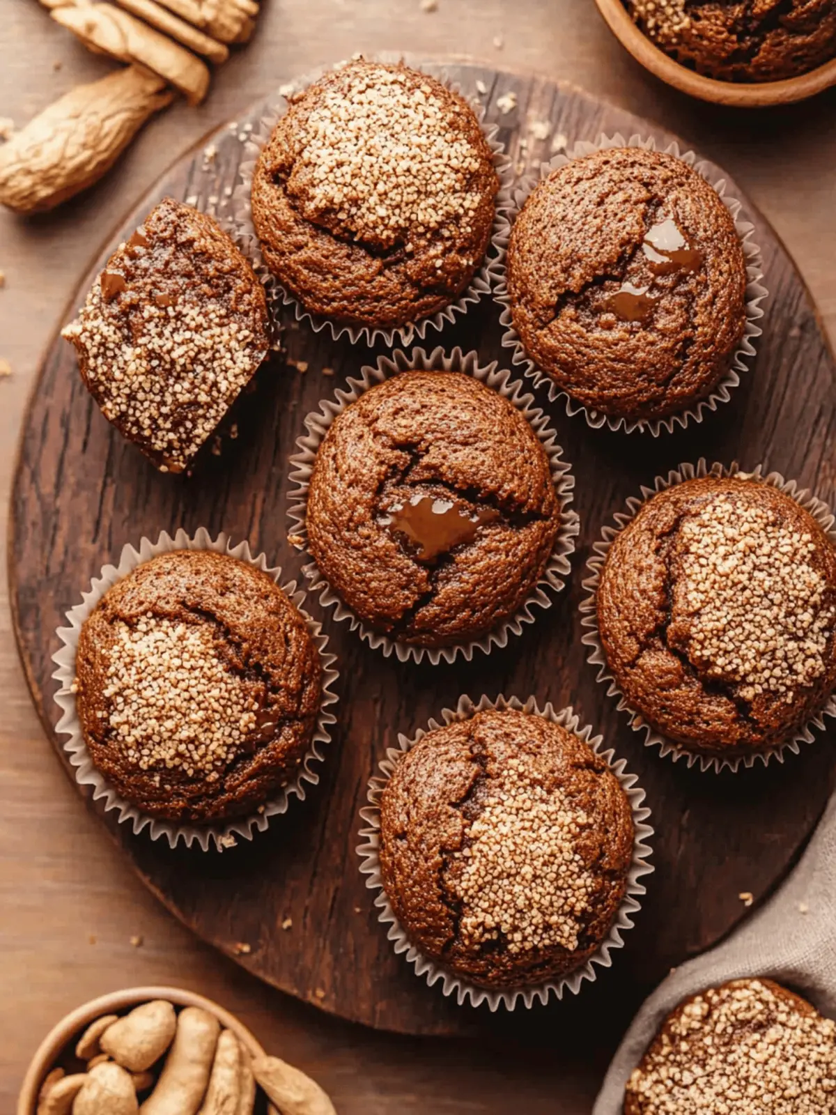Spiced Molasses Gingerbread Muffins