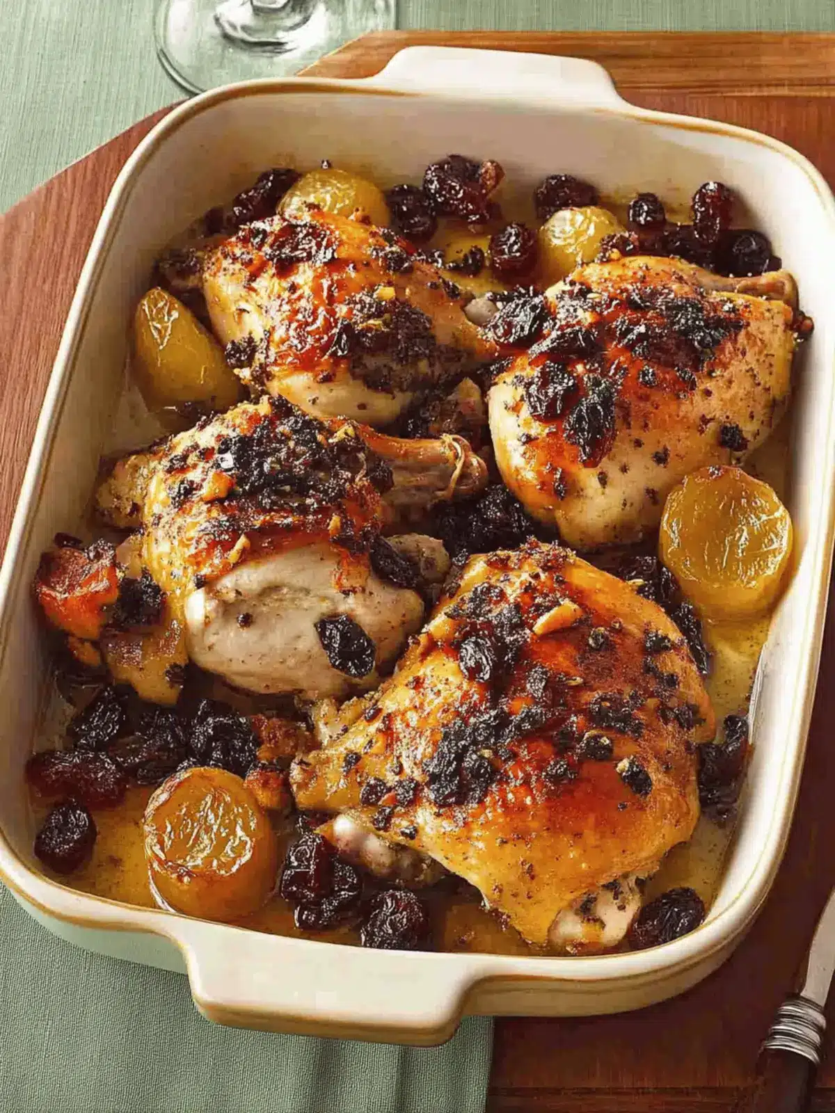 Easy Roast Chicken with Dried Fruit