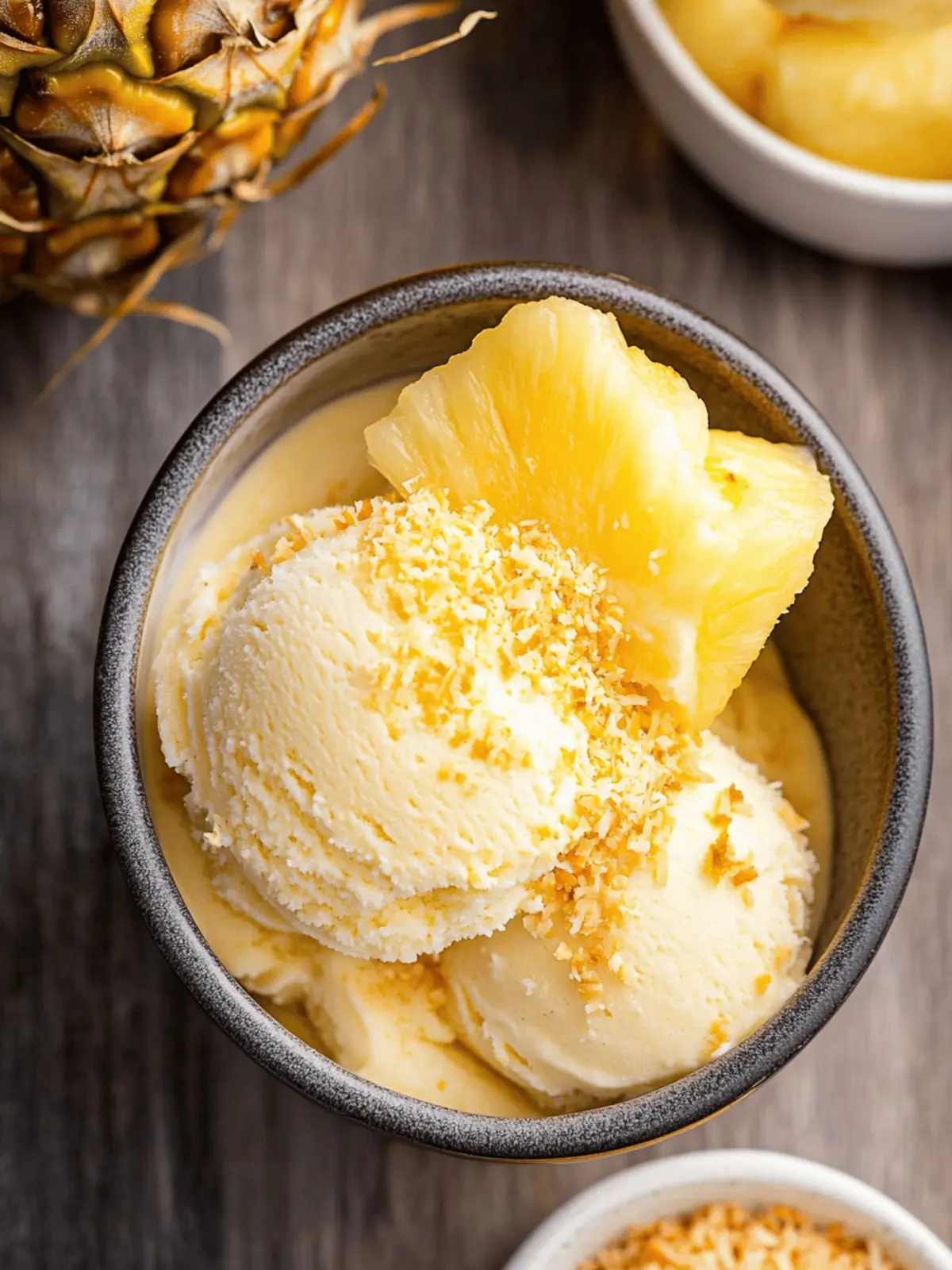Pineapple Toasted Coconut Ice Cream: Your Tropical Escape 3 Pineapple Toasted Coconut Ice Cream