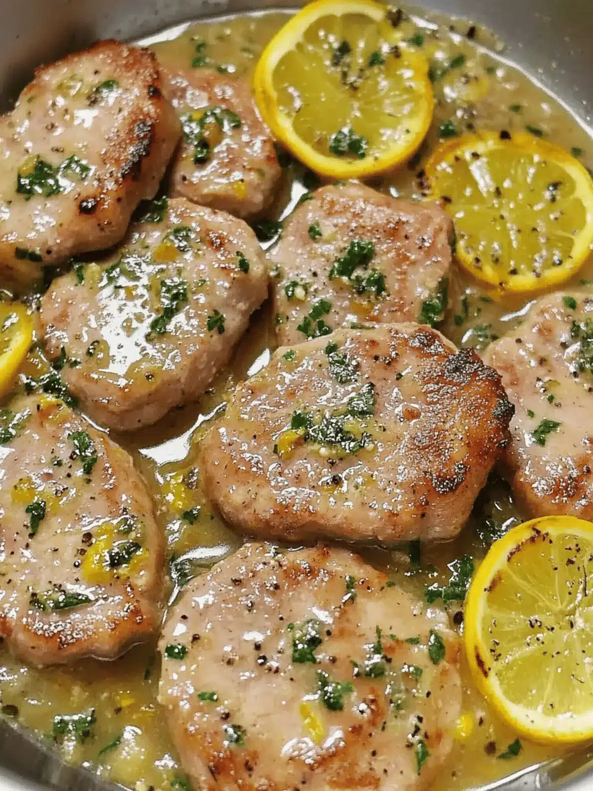 Pork Medallions with Picatta Sauce