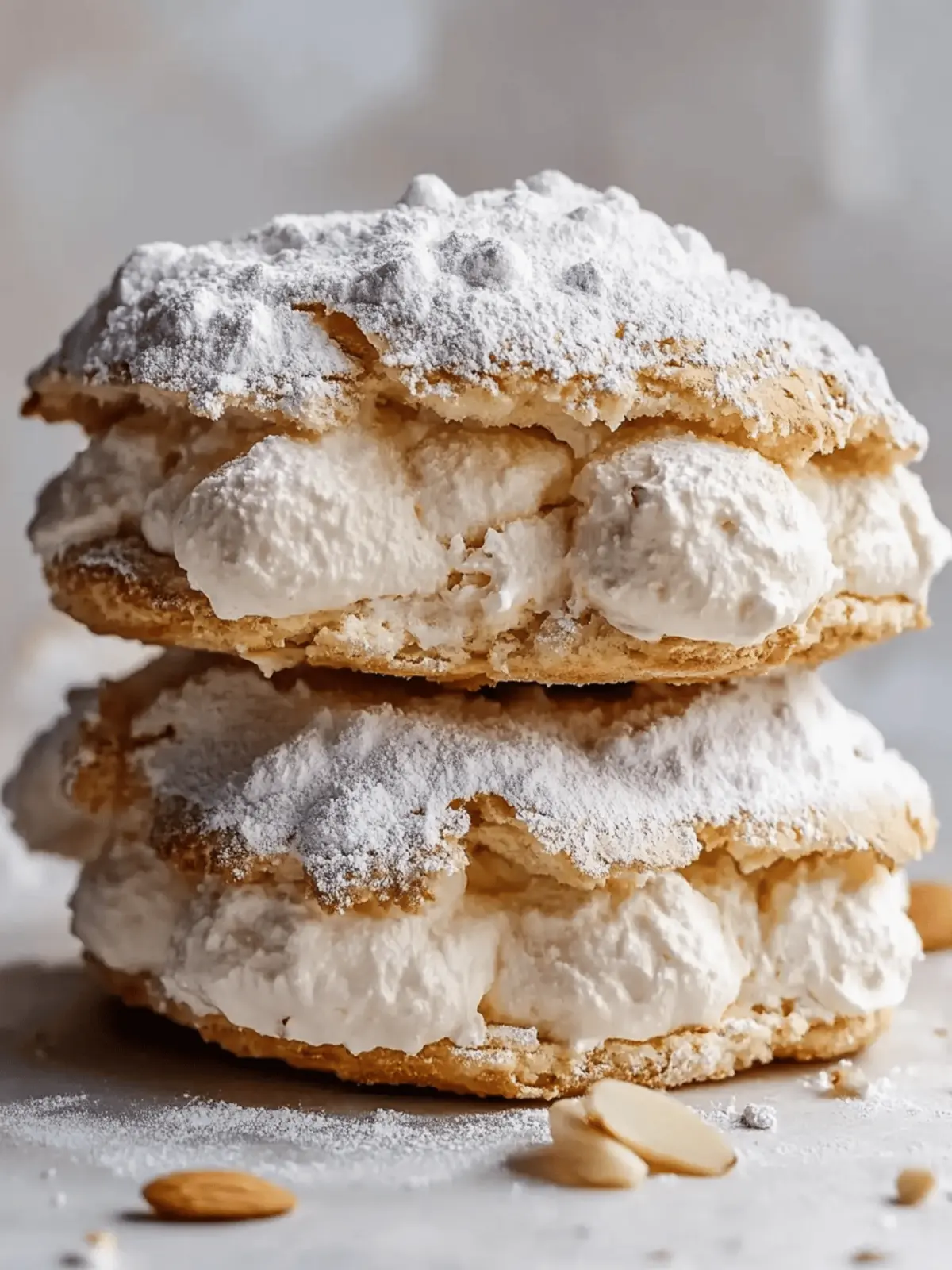 Almond Dacquoise Cream Clouds: A Light & Elegant French Treat 2 Almond Dacquoise Cream Clouds