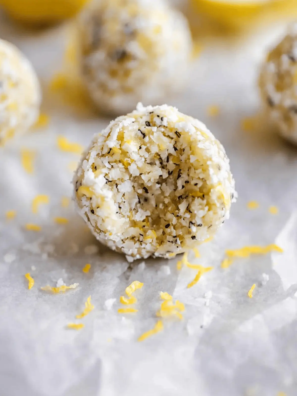 Zesty Lemon Bliss Balls: A Refreshing Homemade Treat! 3 Lemon Bliss Balls