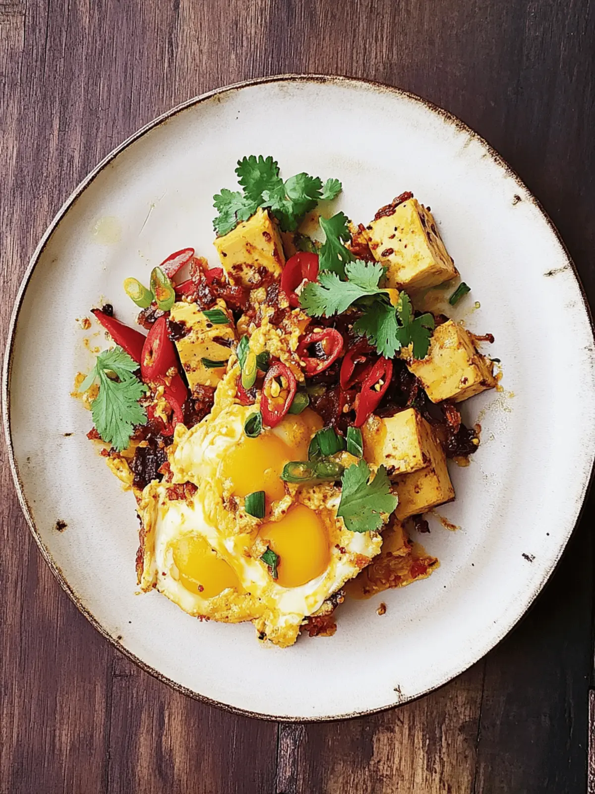 Spicy Tofu & Sweet Pepper Eggs for a Wholesome Breakfast Delight 2 Spicy tofu & sweet pepper eggs