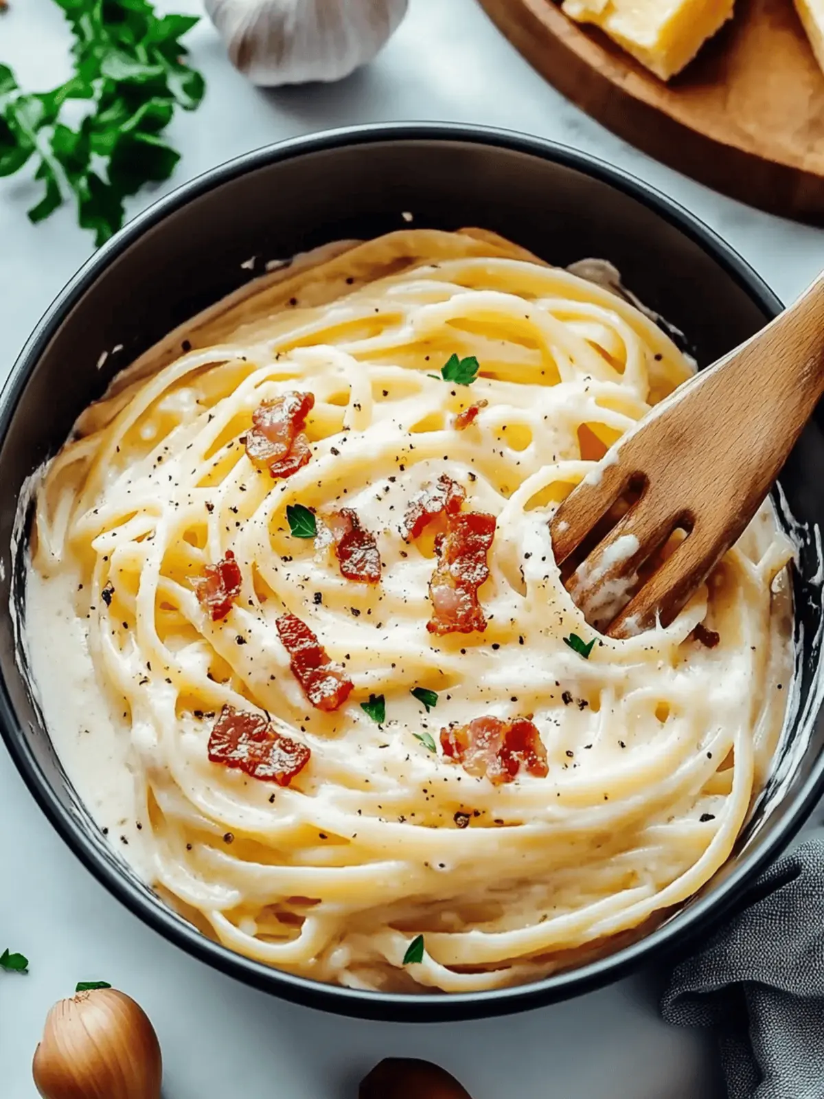 Savor Creamy Bacon Carbonara Pasta for Ultimate Comfort! 3 Creamy Bacon Carbonara Pasta