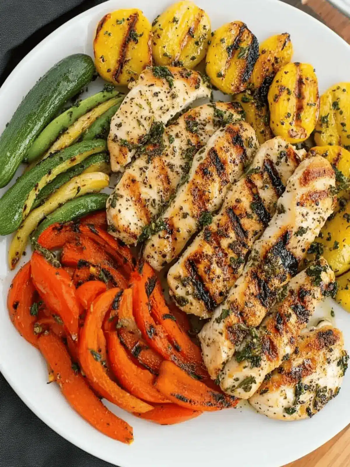 Grilled Garlic and Herb Chicken and Veggies