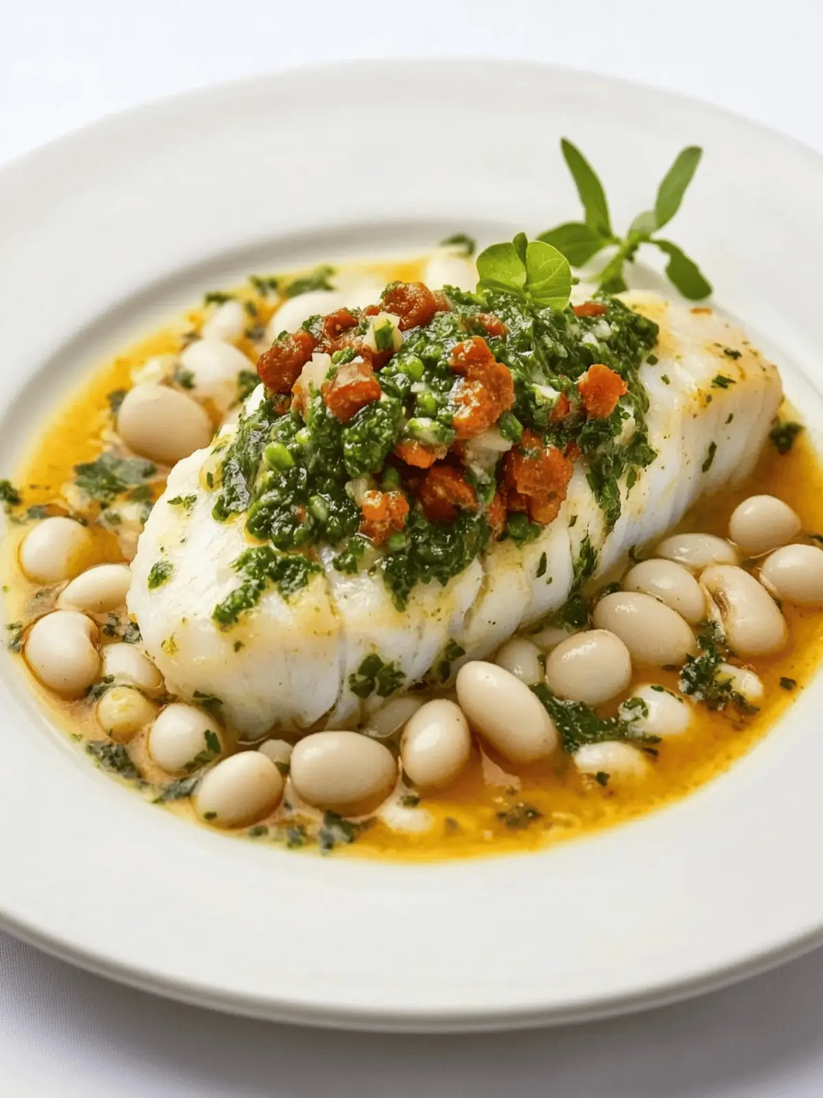 Cod With Chorizo And White Beans