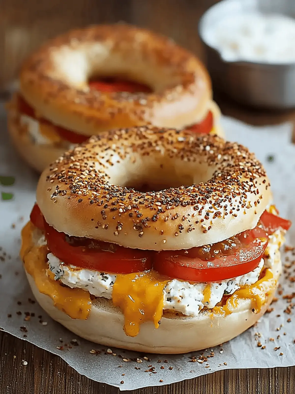 Easy Quiche Stuffed Bagels