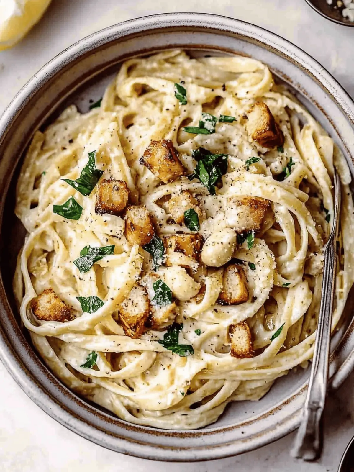 Creamy Tahini Pasta with Lemon and Garlic