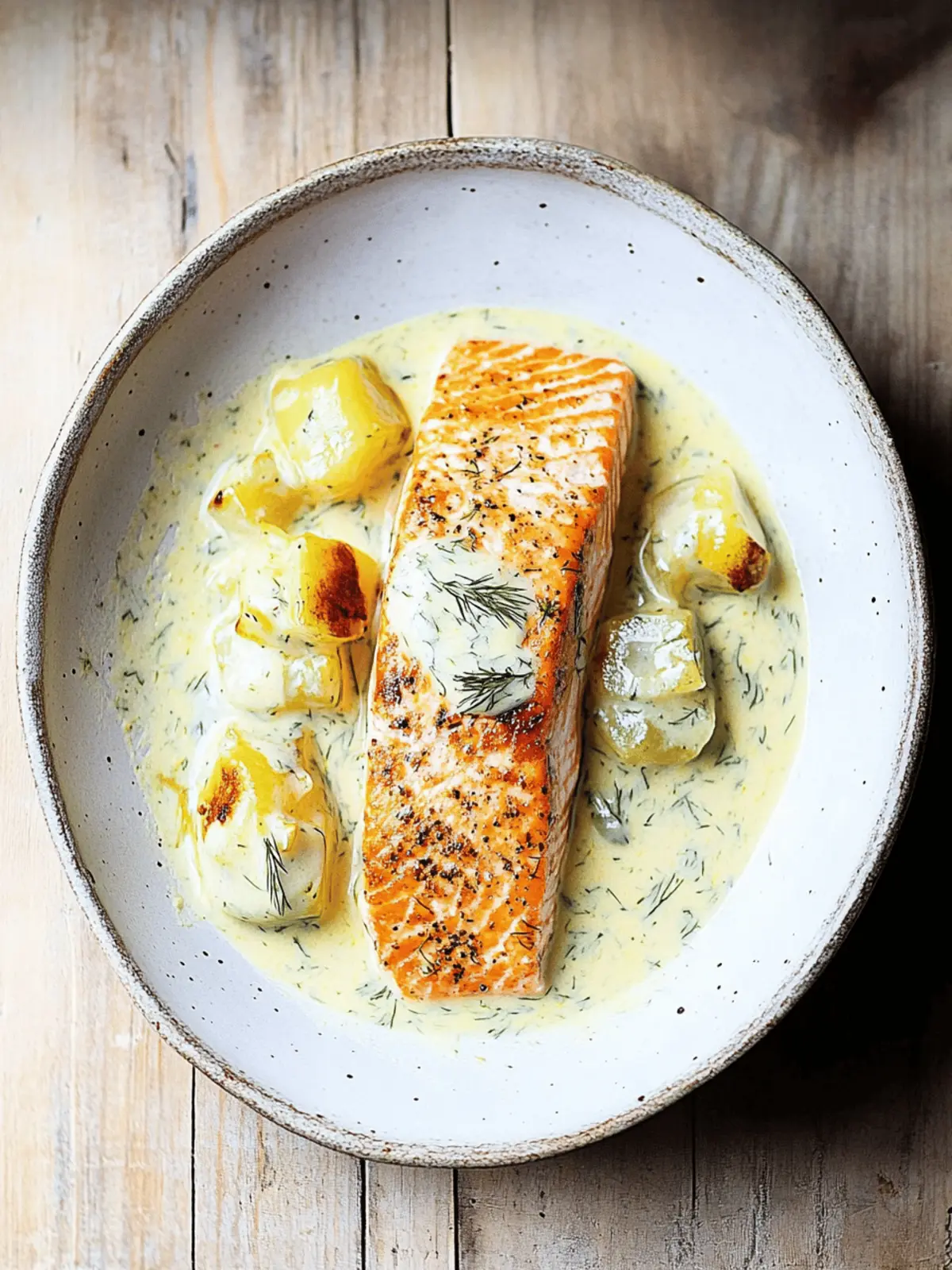 Salmon in Creamy Dill Sauce