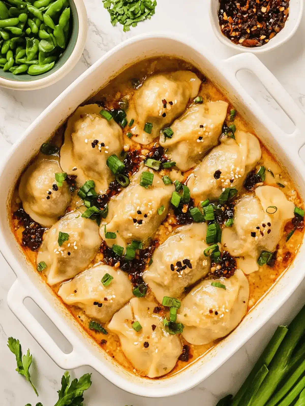 One Pan Dumplings in Red Curry Sauce: 15 Minute Dinner Delight 2 One Pan Dumplings (15 minute dinner!)