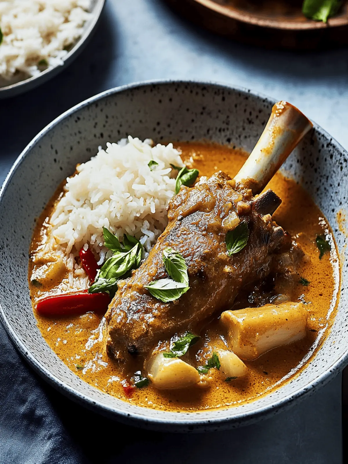 Slow Cooker Massaman Lamb Shanks
