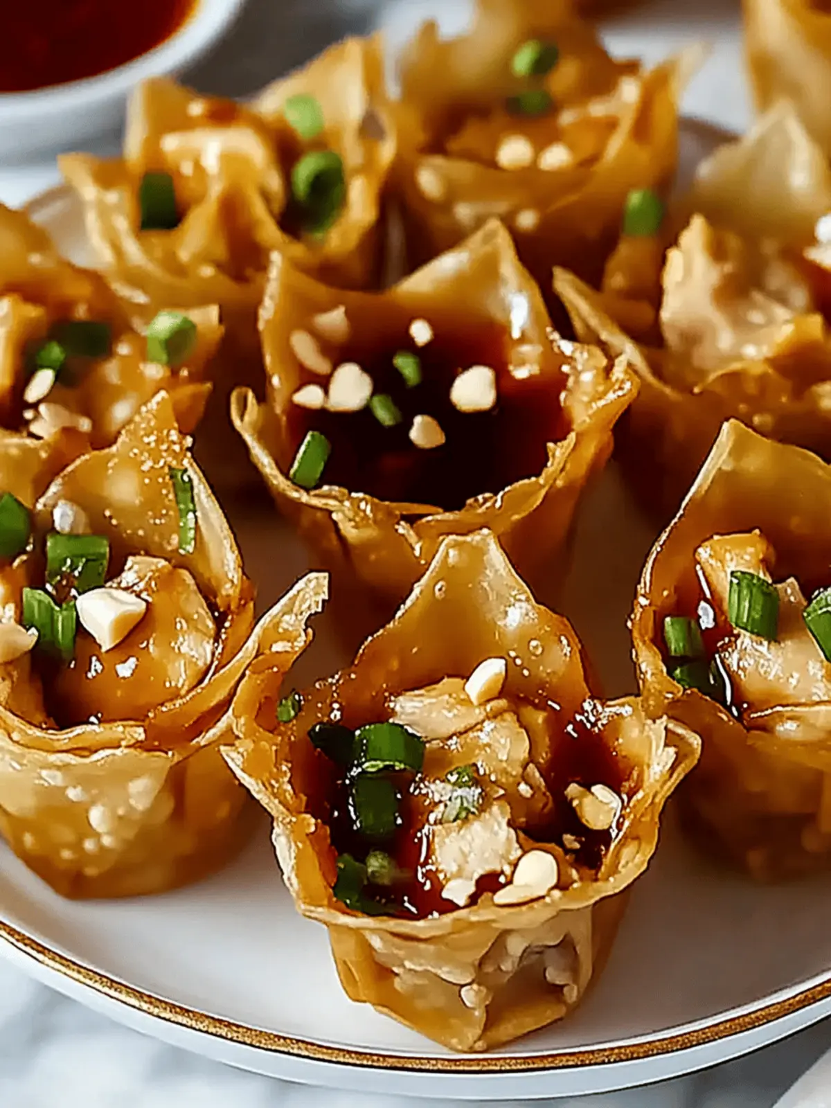 Crispy Chicken Wonton Cups
